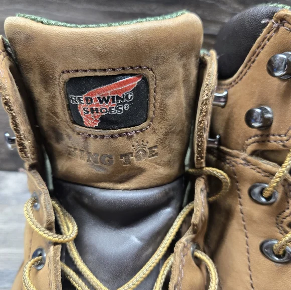 Red Wing King Toe Boots Men's 14D Brown Waterproof Non Metallic Composite Toe